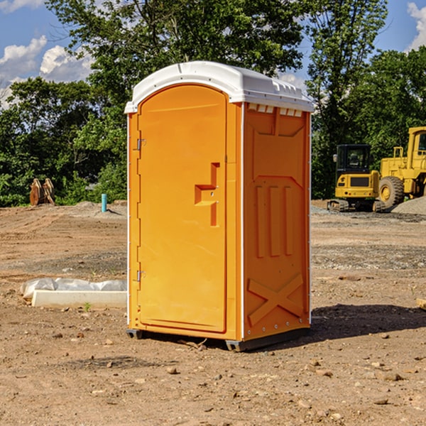 how often are the portable restrooms cleaned and serviced during a rental period in Hodgdon ME